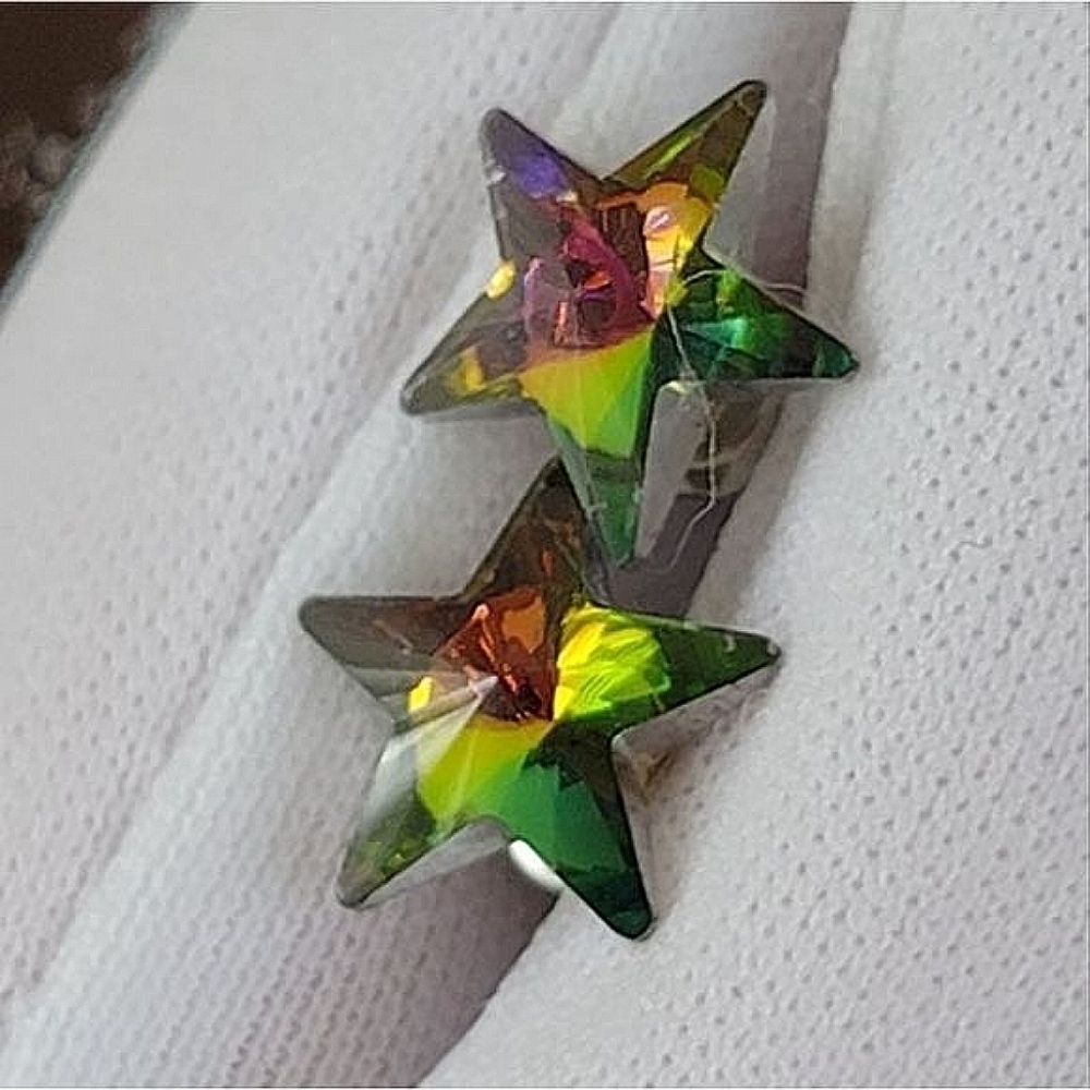 Vitrail Star Stud Earrings  #0101